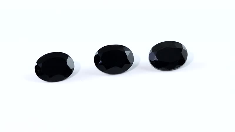 Black Onyx Set of 3 (Ovl 8x6 mm) 2.68 ctw