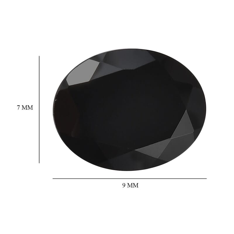 Black Onyx Set of 2 (Ovl 9x7 mm) 3.96 ctw