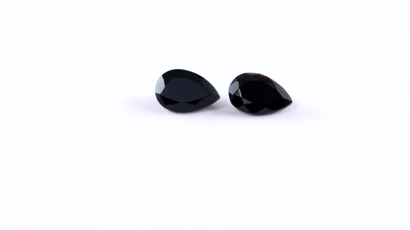 AA Black Onyx Set of 2 (Pear 9x6 mm) 2.18 ctw