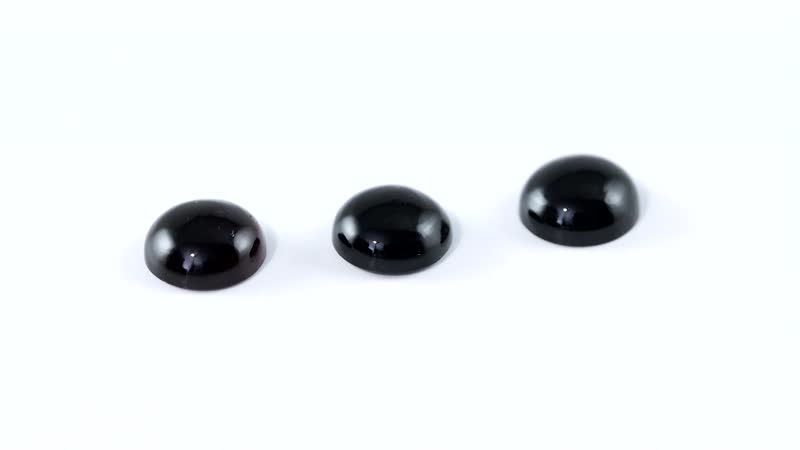 Black Onyx Set of 3 (Rnd 7 mm) 2.88 ctw