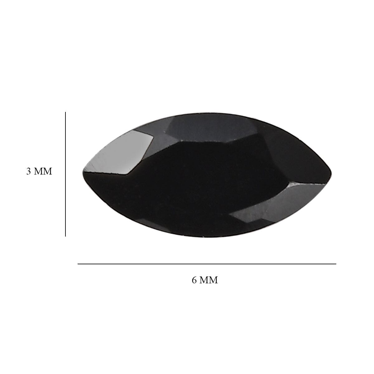 Thai Black Spinel (Mrq 6x3 mm) 0.56 ctw image number 3
