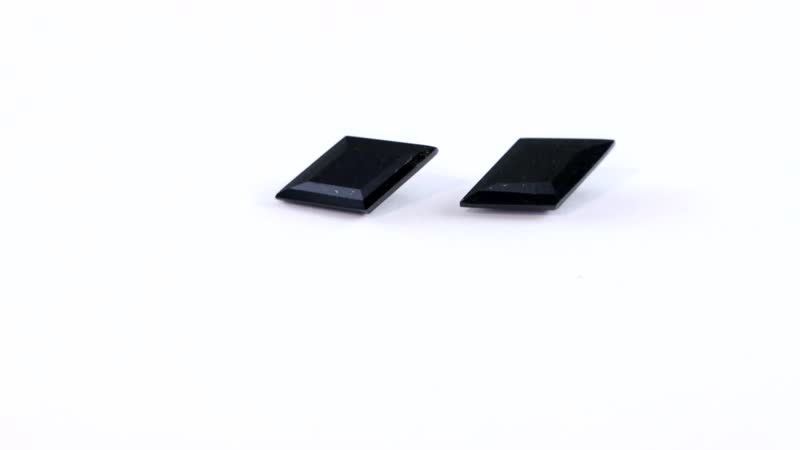 Australian Black Tourmaline Set of 2 (Kite 12x6 mm) 1.92 ctw