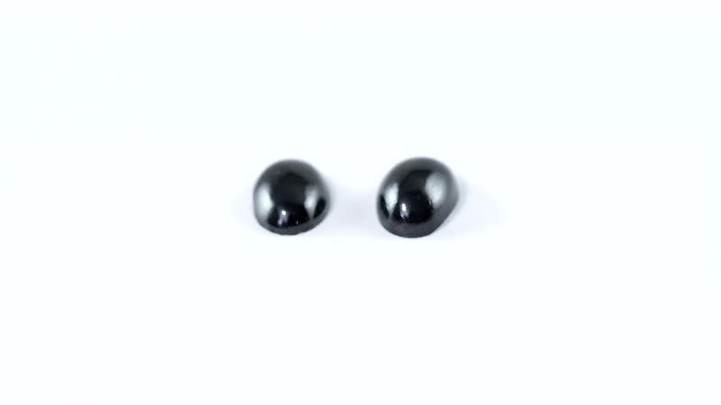 Australian Black Tourmaline Set of 2 (Ovl 7x5 mm) 1.79 ctw