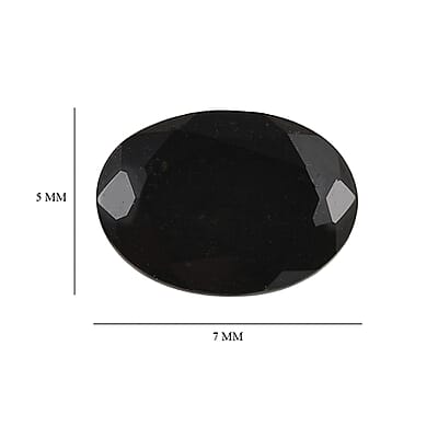 Australian Black Tourmaline Set of 2 (Ovl 7x5 mm) 1.33 ctw