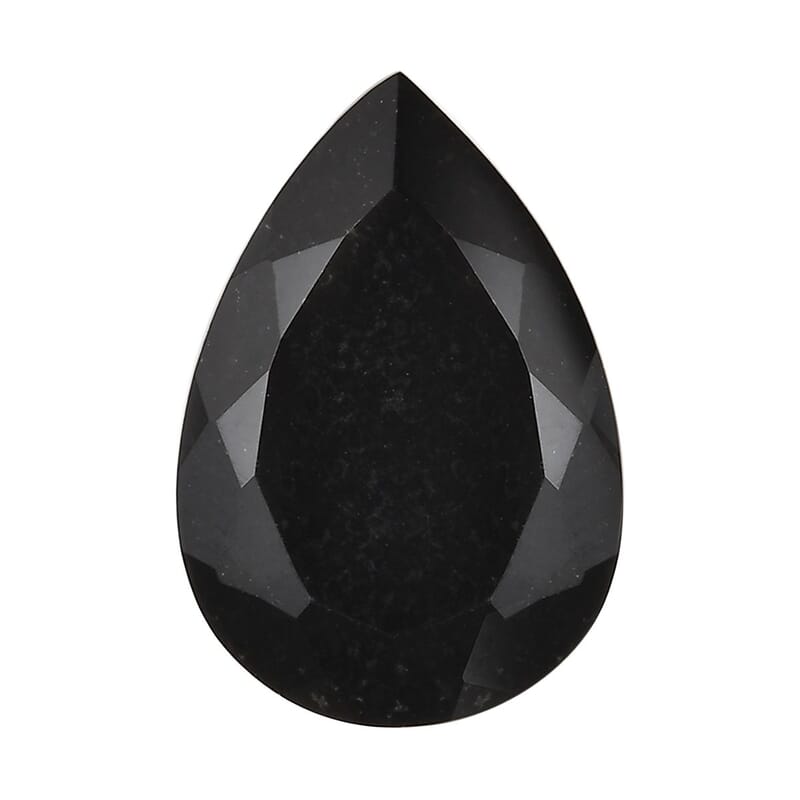 Australian Black Tourmaline (Pear 13x9 mm) 3.64 ctw