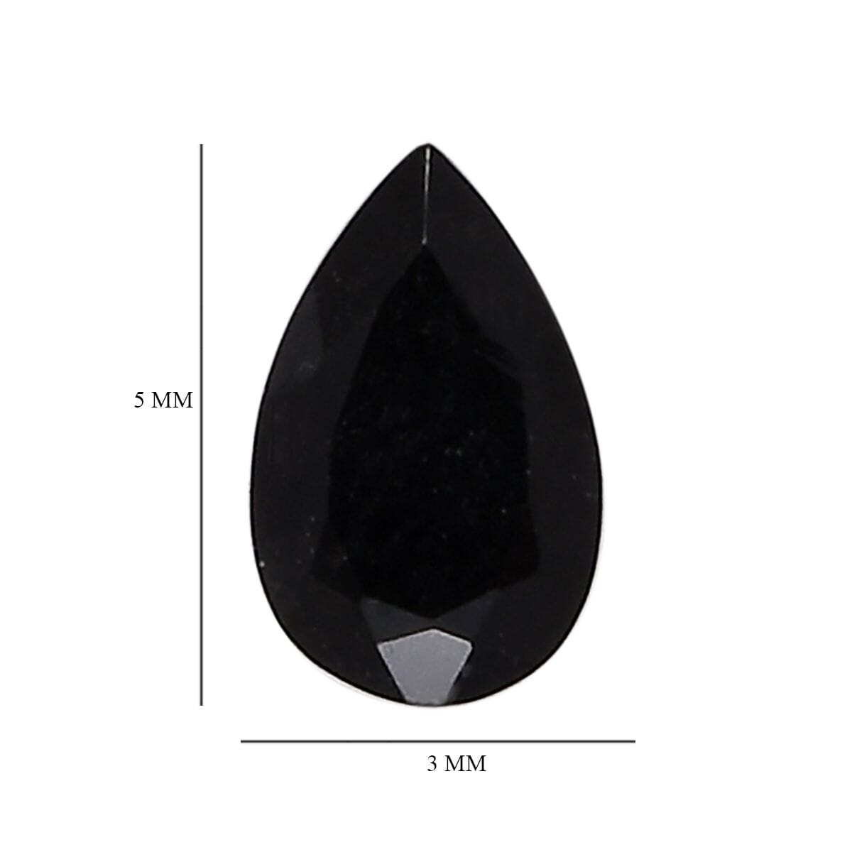 Australian Black Tourmaline Set of 5 (Pear 5x3 mm) 0.95 ctw image number 3