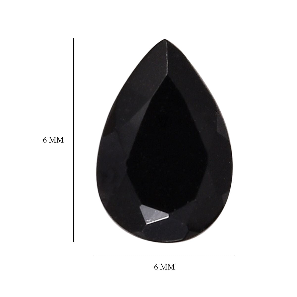 Australian Black Tourmaline Set of 2 (Pear 6x4 mm) 0.76 ctw