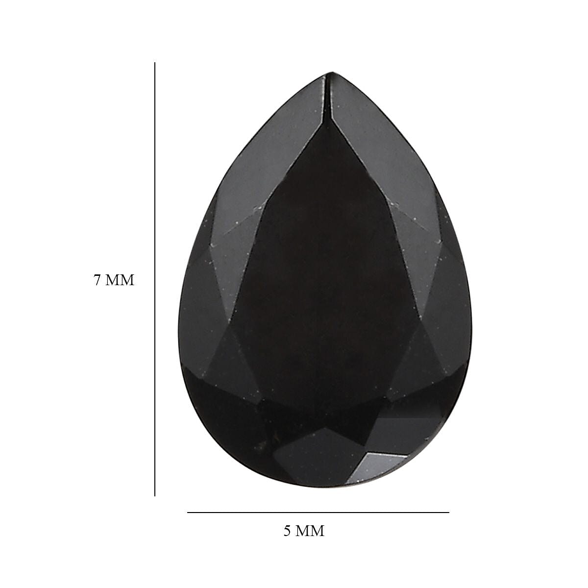 Australian Black Tourmaline Set of 2 (Pear 7x5 mm) 1.31 ctw