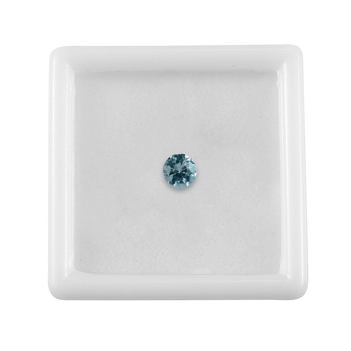 Blue Zircon (Rnd 5 mm) 0.55 ctw