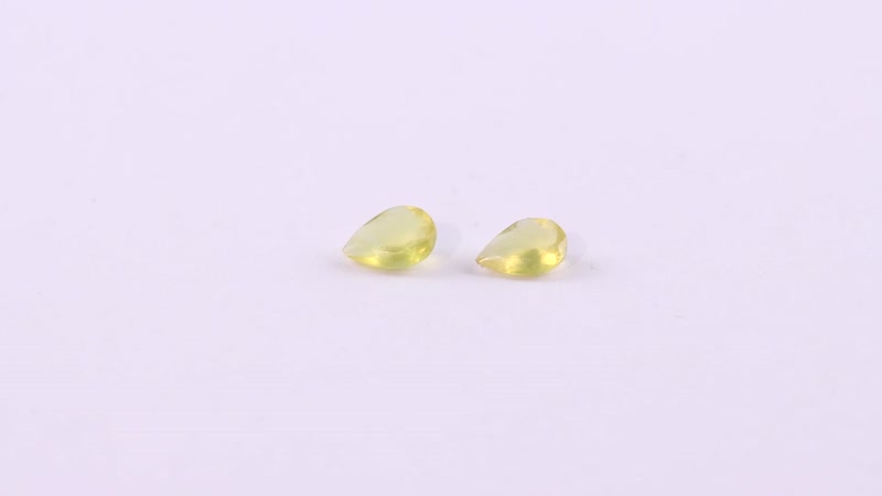 Canary OpalÂ Set of 2 (Pear 6x4 mm) 0.44 ctw Loose Gemstone