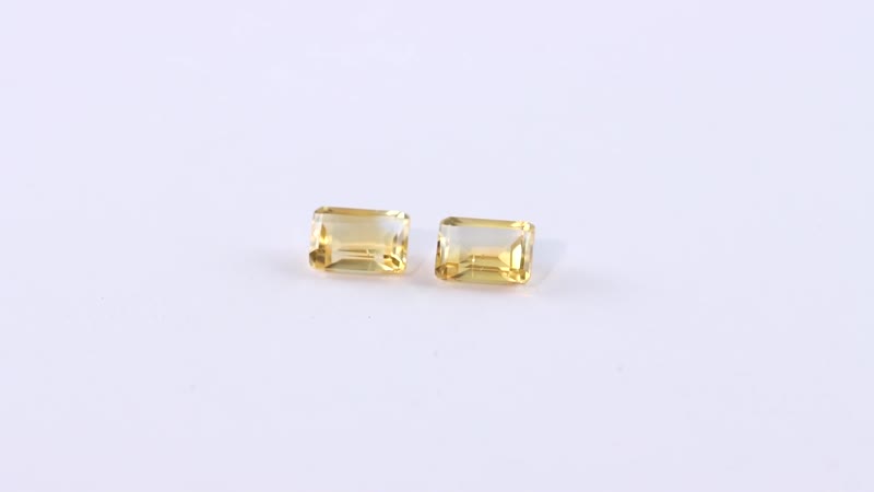 Premium Brazilian Citrine Set of 2 (Oct 6x4 mm) 1.02 ctw