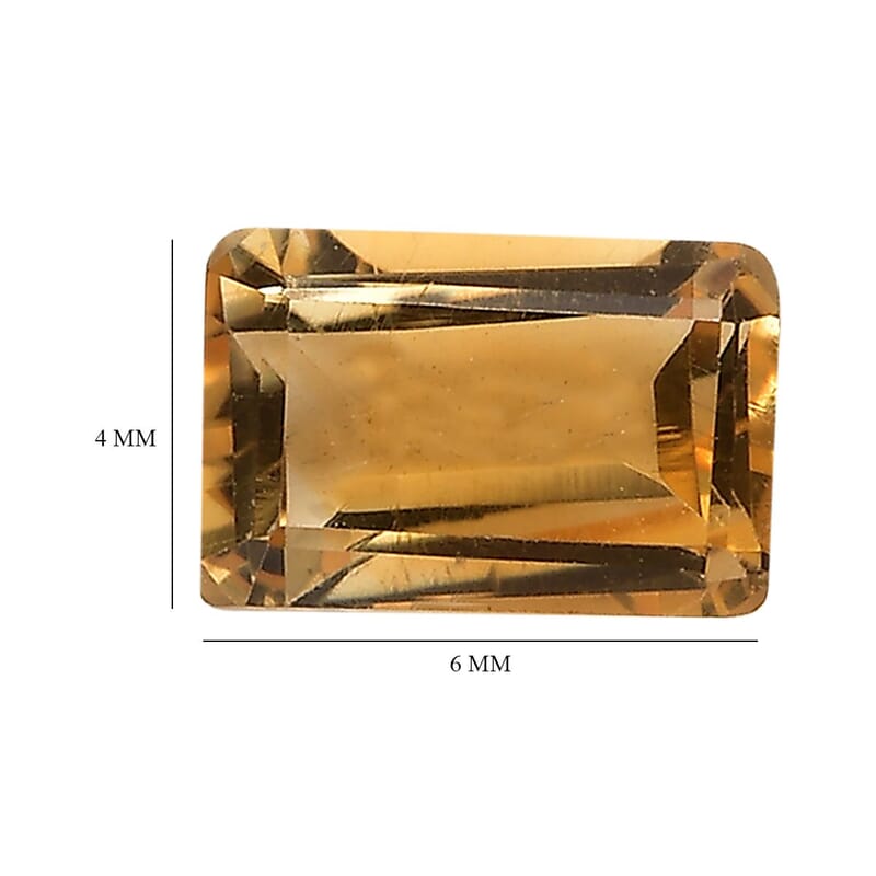 Premium Brazilian Citrine Set of 2 (Oct 6x4 mm) 1.02 ctw