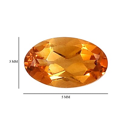 Premium Brazilian Citrine Set of 2 (Ovl 5x3 mm) 0.36 ctw