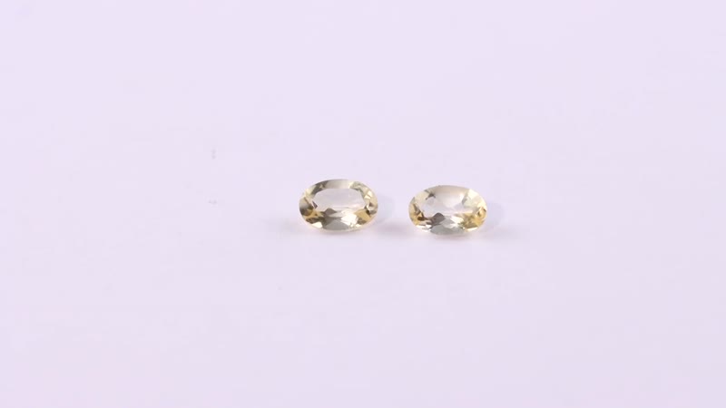Brazilian Citrine Set of 2 (Ovl 6x4 mm) 0.76 ctw