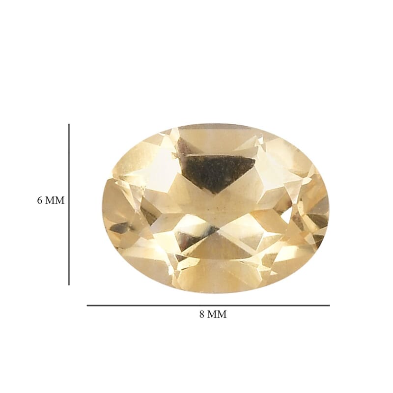 Brazilian Citrine Set of 2 (Ovl 8x6 mm) 2.06 ctw