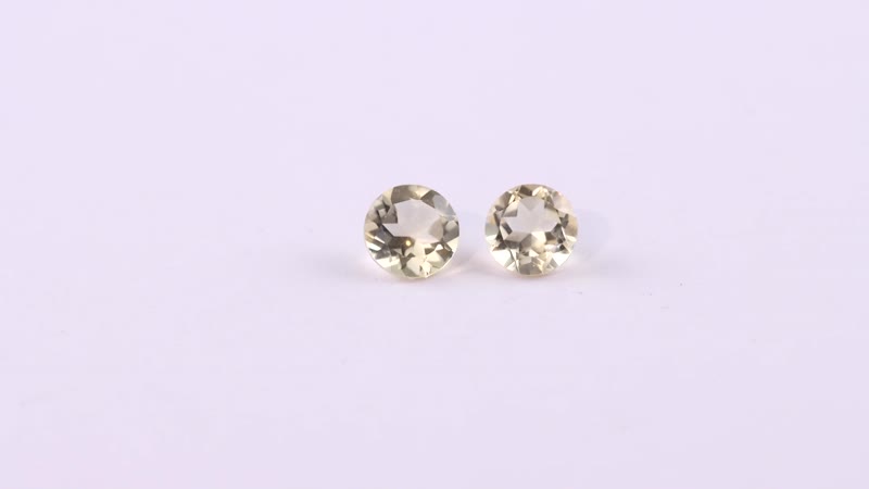 Brazilian Citrine Set of 2 (Rnd 6 mm) 1.50 ctw