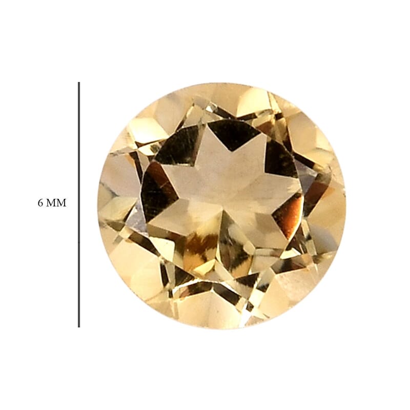 Brazilian Citrine Set of 2 (Rnd 6 mm) 1.50 ctw