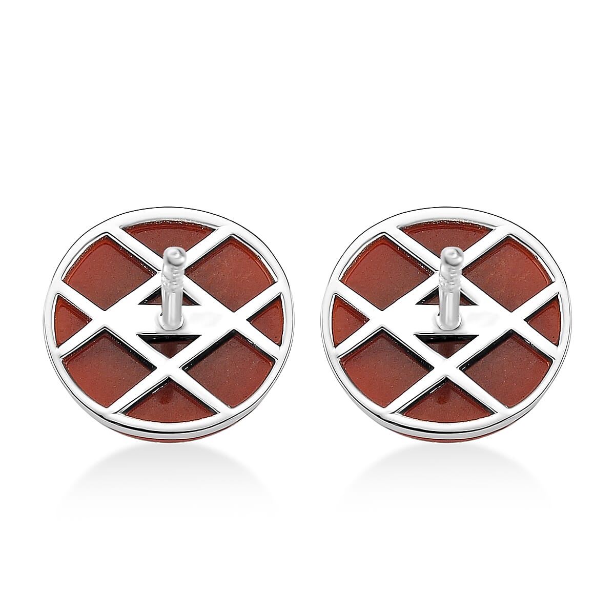 D'Joy Red Jade(D), Multi Gemstone Earrings in Rhodium Over Sterling Silver 11.15 ctw