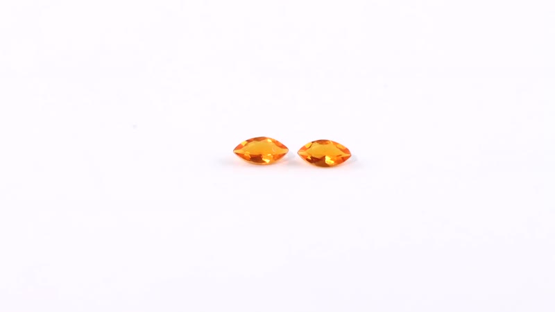 Premium Jalisco Fire Opal Set of 2 (Mrq 5x2.5 mm) 0.16 ctw