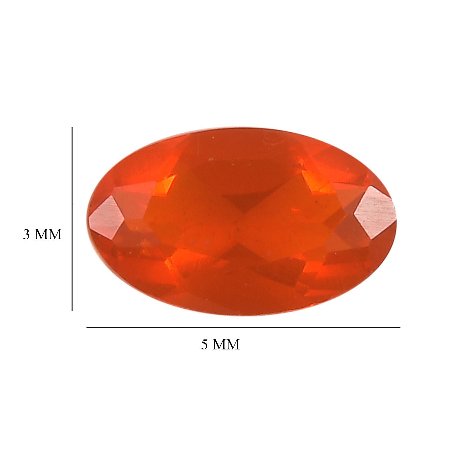 Premium Jalisco Fire Opal (Oval 5x3 mm) 0.28 ctw