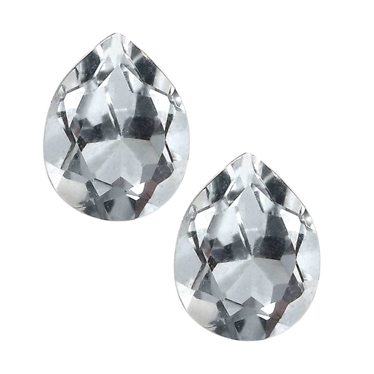Goshenite Set of 2 (Pear 5x4 mm) 0.52 ctw image number 0