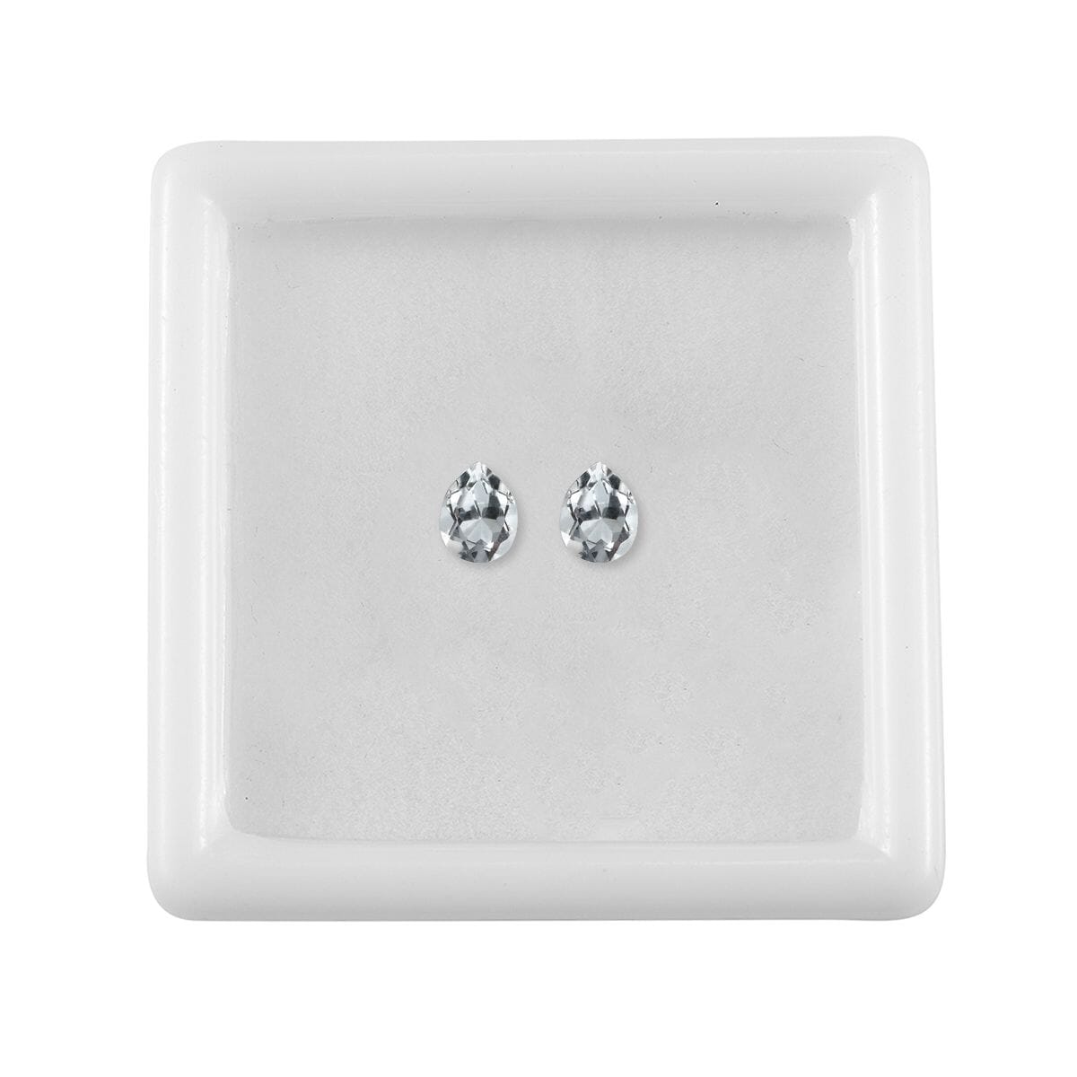 Goshenite Set of 2 (Pear 5x4 mm) 0.52 ctw image number 2