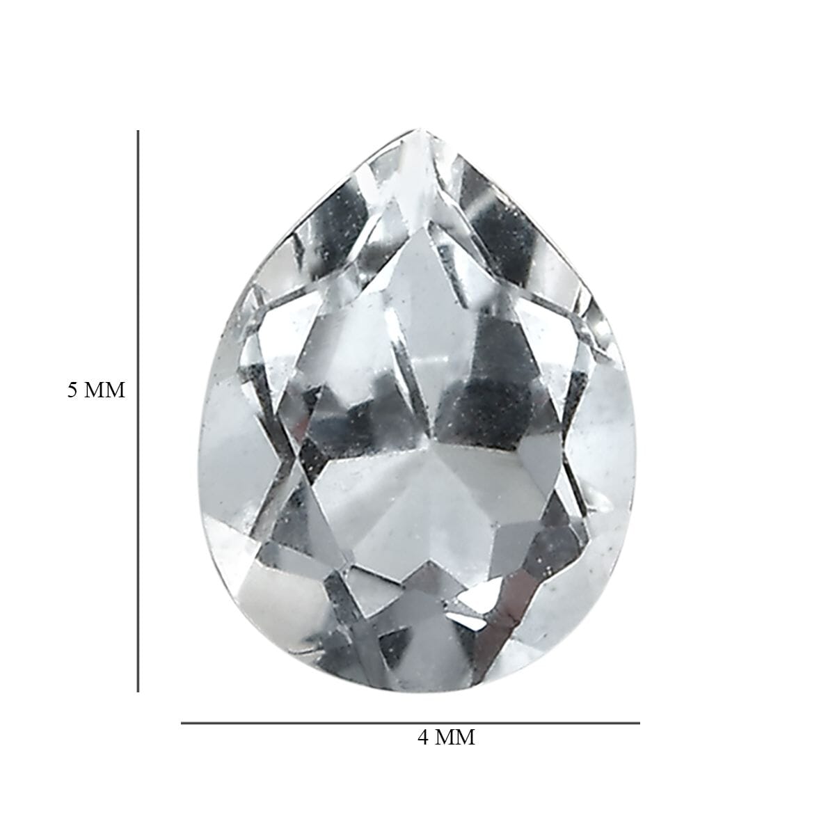 Goshenite Set of 2 (Pear 5x4 mm) 0.52 ctw image number 3