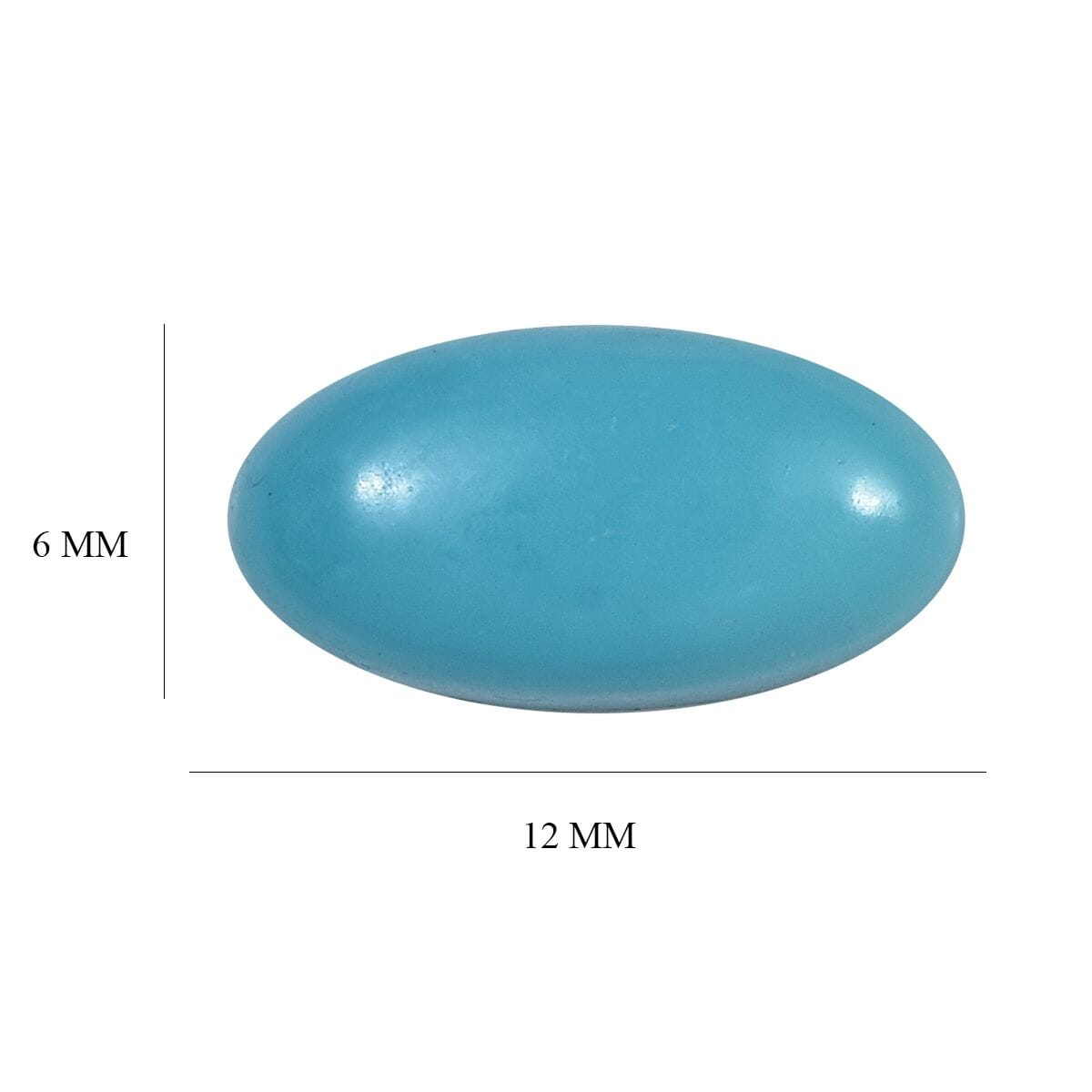 Kingman Turquoise (Oval 12x6 mm) 1.88 ctw image number 3