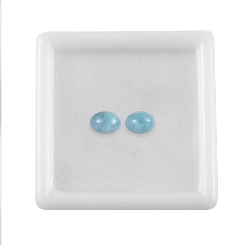 Larimar Set of 2 (Ovl 7x5 mm) 1.70 ctw
