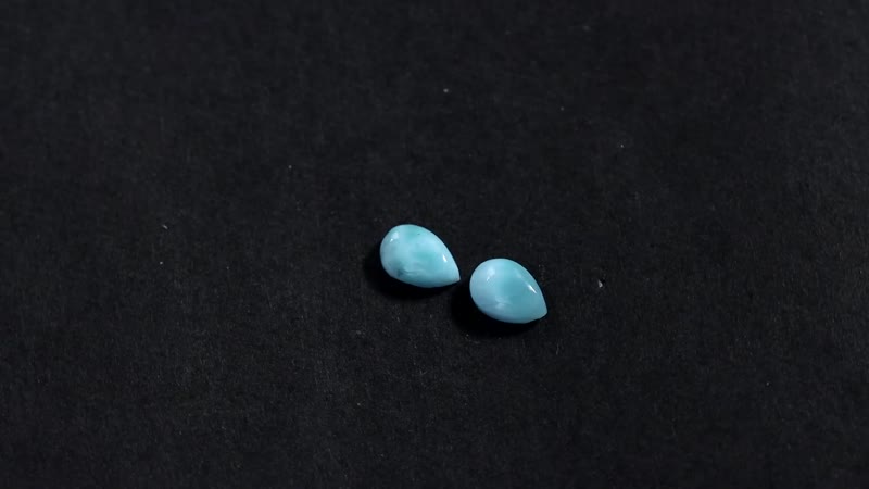 AA Larimar Set of 2 (Pear 6x4 mm) 1.00 ctw