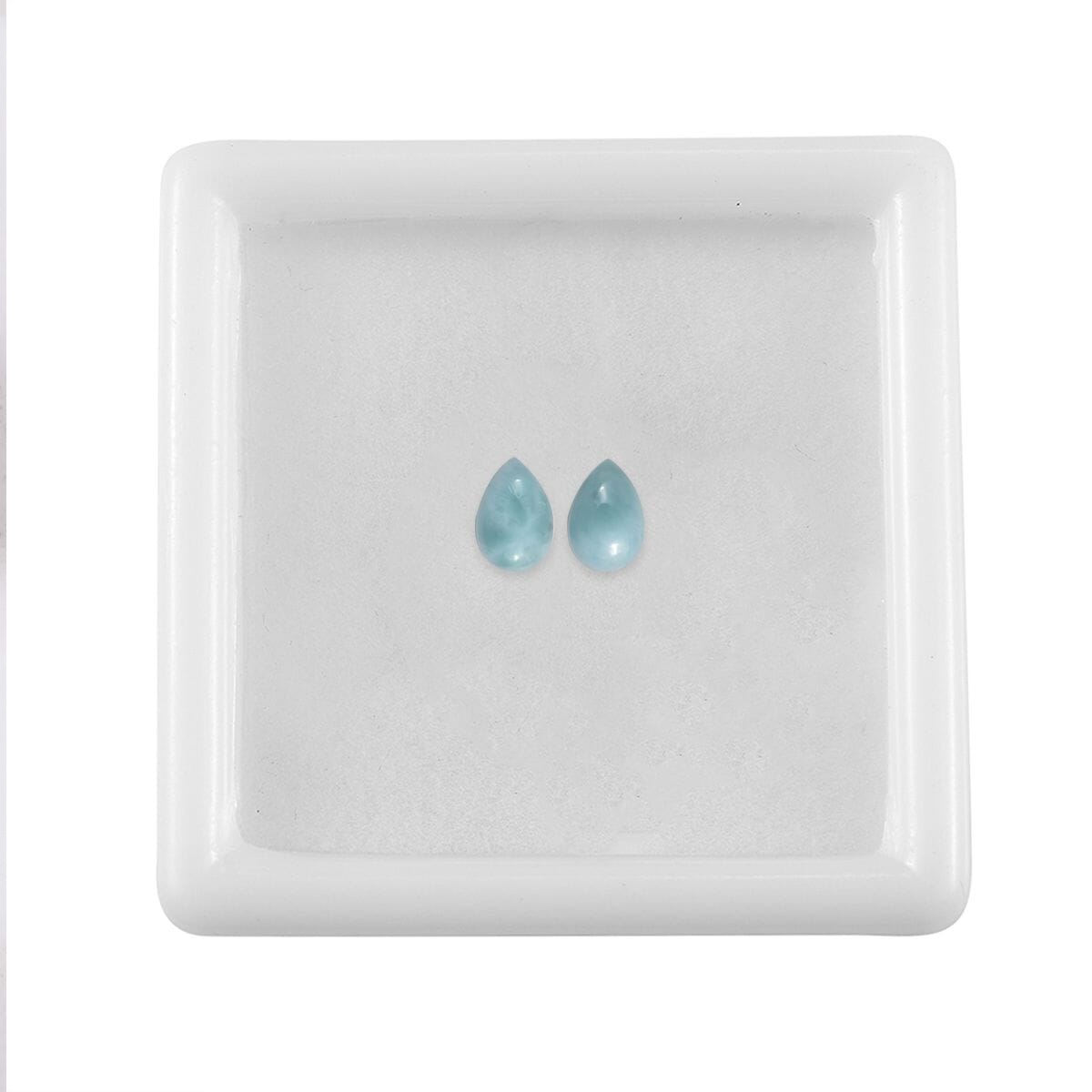 AA Larimar Set of 2 (Pear 6x4 mm) 1.00 ctw image number 2