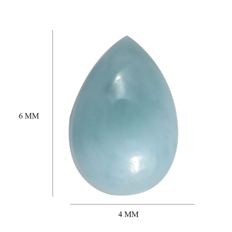 AA Larimar Set of 2 (Pear 6x4 mm) 1.00 ctw