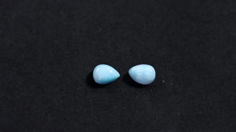Larimar Set of 2 (Pear 7x5 mm) 1.83 ctw