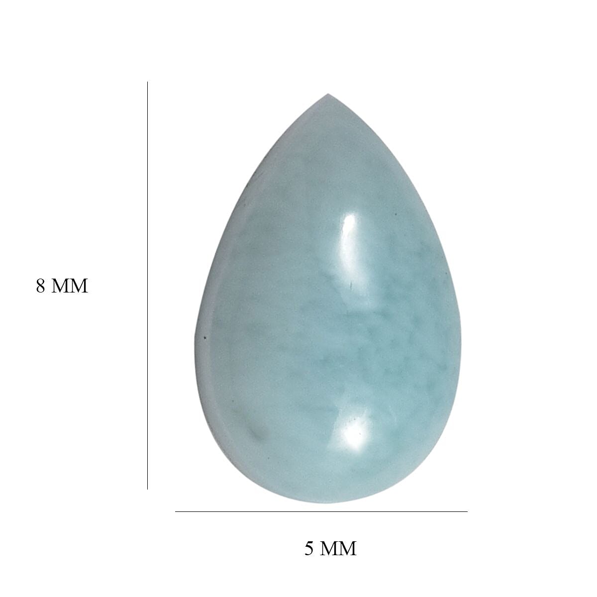 Larimar (Pear 8x5 mm) 0.87 ctw
