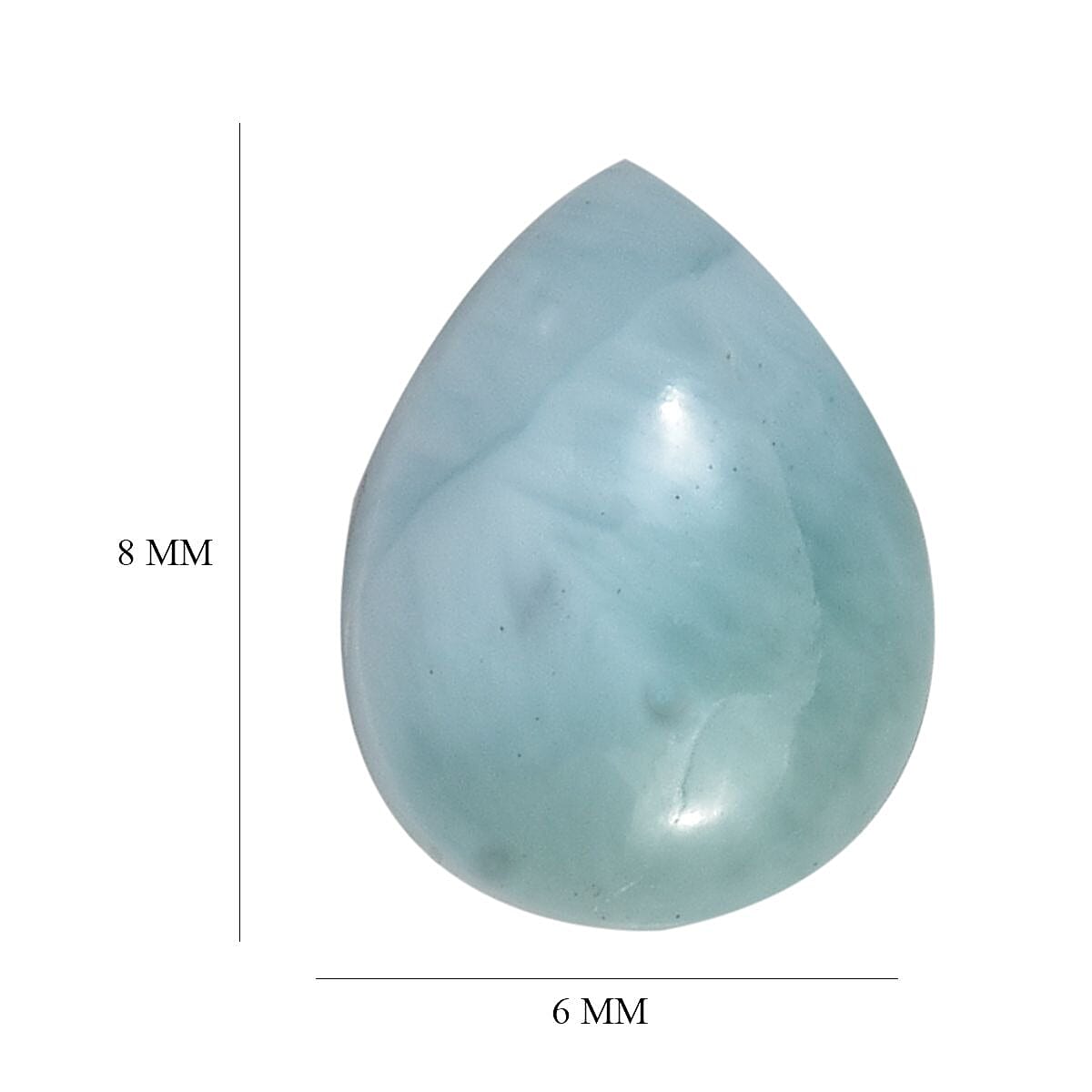 Larimar (Pear 8x6 mm) 1.13 ctw