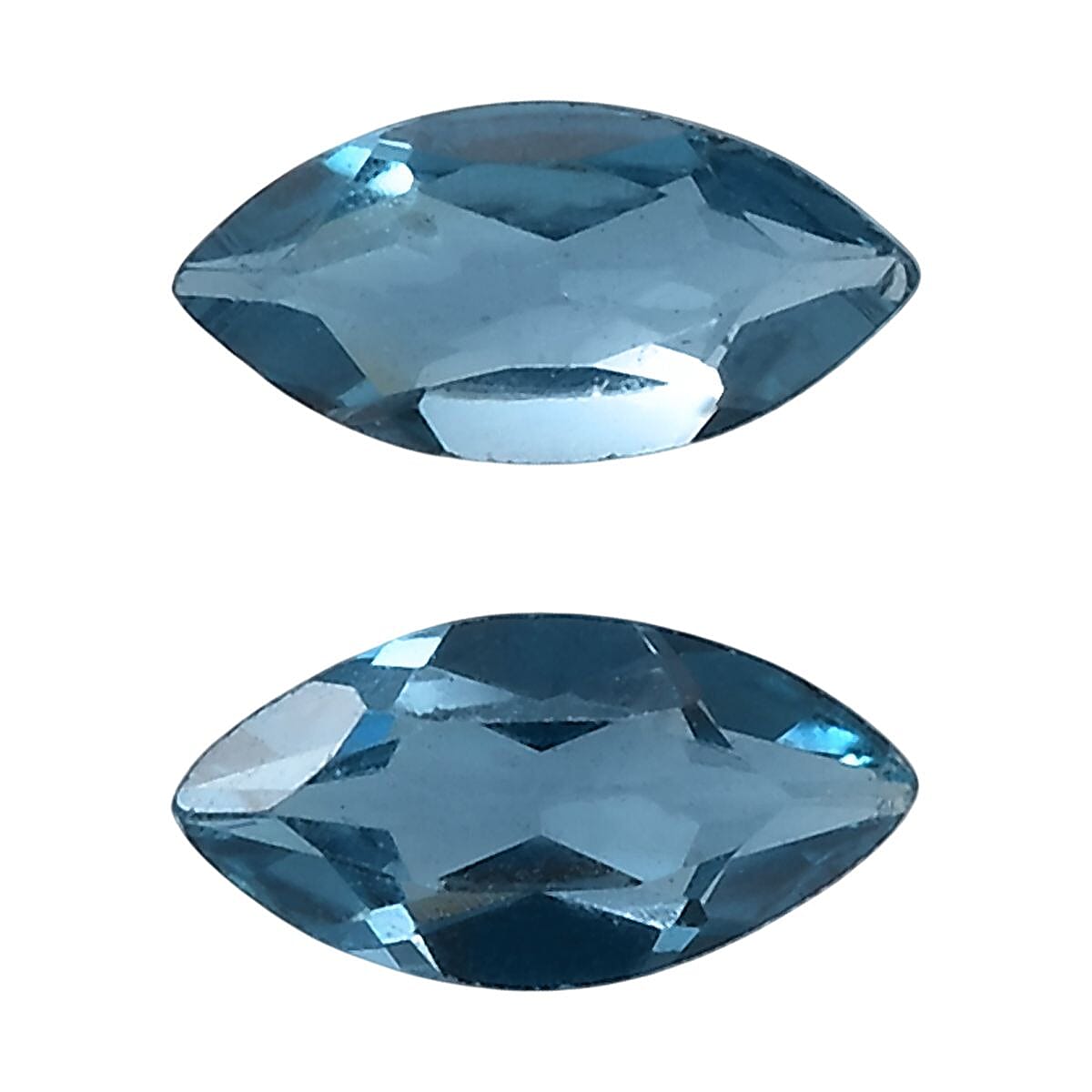 London Blue Topaz Set of 2 (Mrq 5x2.5 mm) 0.31 ctw