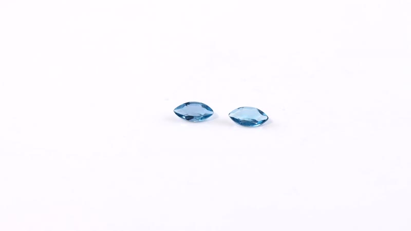 London Blue Topaz Set of 2 (Mrq 5x2.5 mm) 0.31 ctw