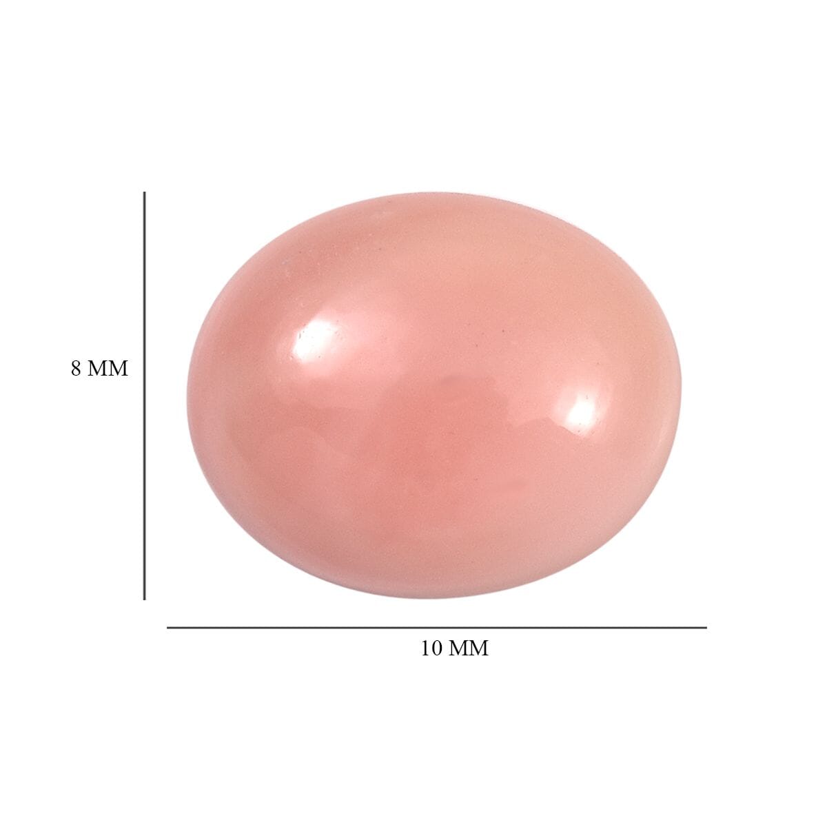 Peach Opal (Ovl 10x8 mm) 1.59 ctw image number 3
