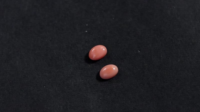 AAA Peach Opal Set of 2 (Ovl 6x4 mm) 0.63 ctw