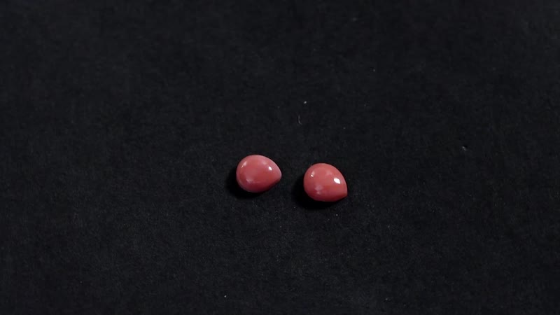 AAA Peach Opal Set of 2 (Pear 5x4 mm) 0.49 ctw