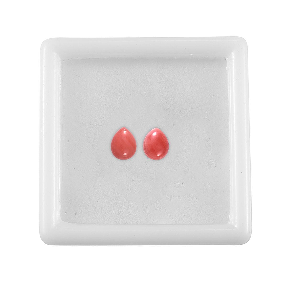 AAA Peach Opal Set of 2 (Pear 5x4 mm) 0.49 ctw image number 2