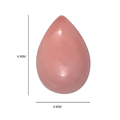 Peach Opal Set of 2 (Pear 6x4 mm) 0.55 ctw