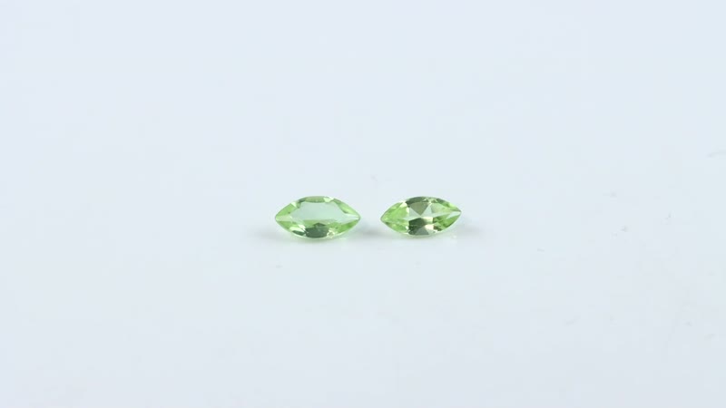Hebei Peridot Set of 2 (Mrq 8x4 mm) 1.06 ctw