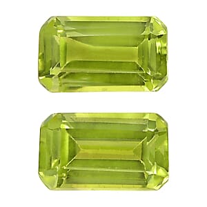 Hebei Peridot Set of 2 (Oct 5x3 mm) 0.59 ctw