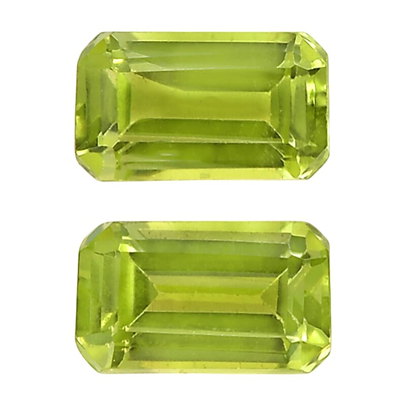 Hebei Peridot Set of 2 (Oct 5x3 mm) 0.59 ctw
