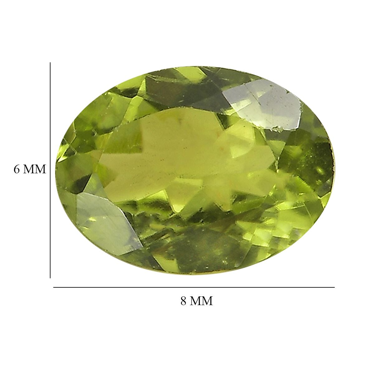 Hebei Peridot Set of 2 (Oval 8x6 mm) 2.42 ctw
