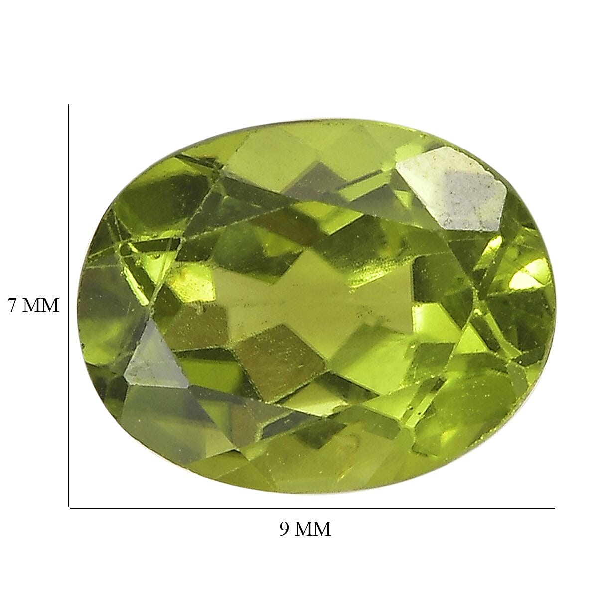 Hebei Peridot (Oval 9x7 mm) 1.66 ctw