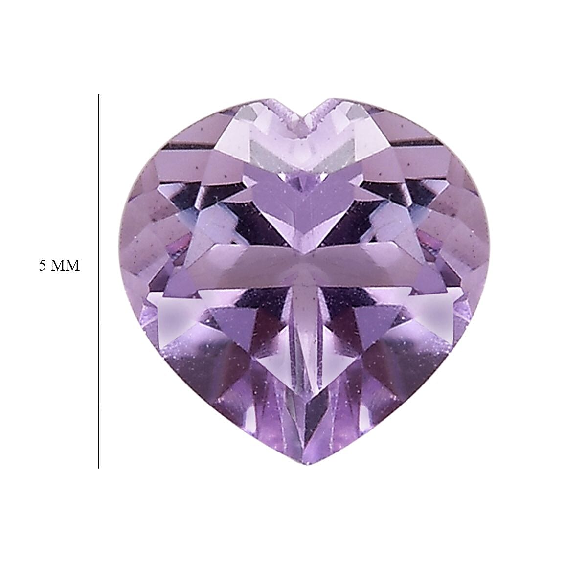 Rose De France Amethyst Set of 2 (Hrt 5 mm) 0.80 ctw