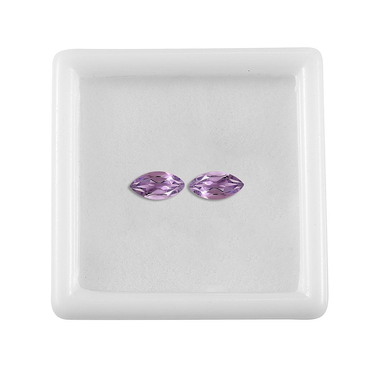 Rose De France Amethyst Set of 2 (Mrq 8x4 mm) 0.86 ctw