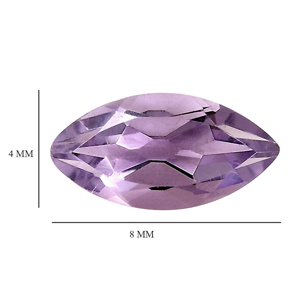 Rose De France Amethyst Set of 2 (Mrq 8x4 mm) 0.86 ctw